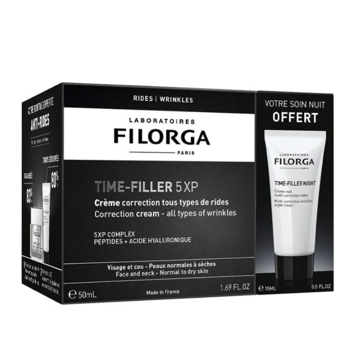 Image of Filorga Duo Time Filler 5XP Crème 50ml+ Nachtcrème 15ml GRATIS 