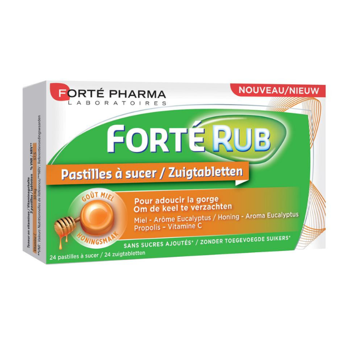Image of Forté Pharma Forté Rub Honing 24 Keeltabletten 