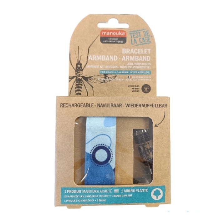 Image of Manouka Anti-Muggen Armband Blauw - 1 Stuk 