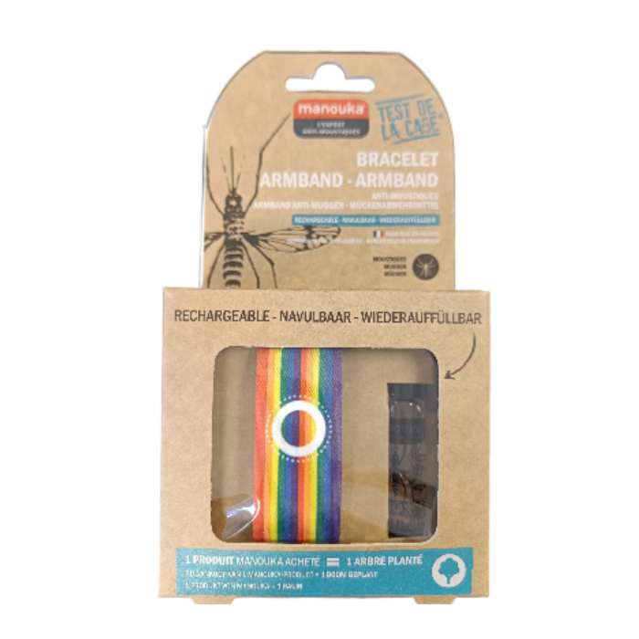 Image of Manouka Anti-Muggen Armband Regenboog - 1 Stuk 