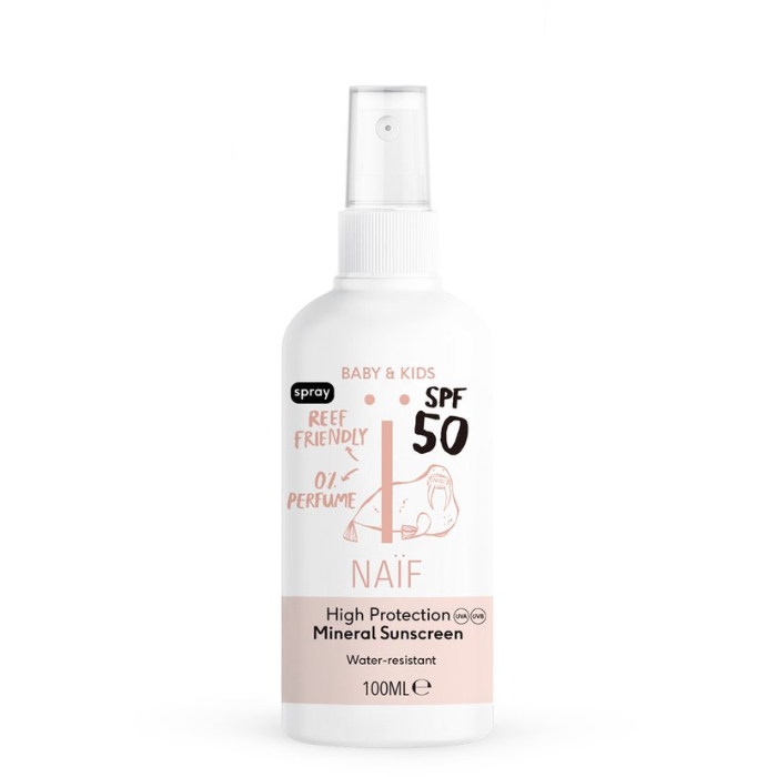 Image of Naïf Baby &amp; Kids Zonnespray SPF50 Zonder Parfum - 100ml 