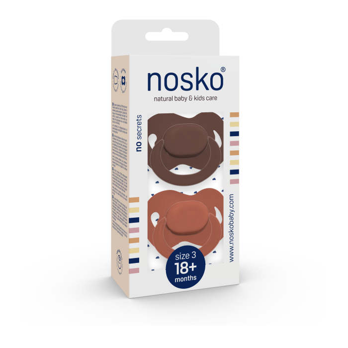 Image of Nosko Fopspeen Chocolate + Brick 18+ M 2 stuks 