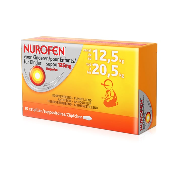 Image of Nurofen Kind 125mg 10 Zetpillen 