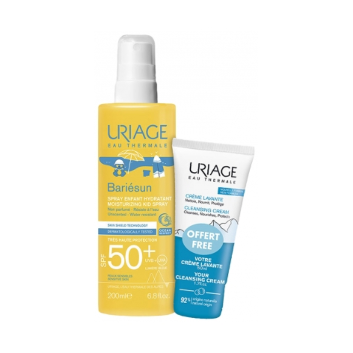Image of Uriage Bariésun Spray Kinderen SPF50 - 200ml + Wascrème 50ml GRATIS 