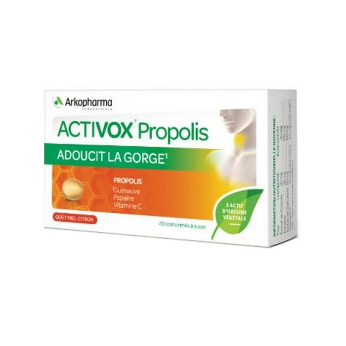 Image of Activox Propolis Verzachtende Tabletten Keelpijn 20 Stuks 