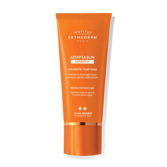 Image of Esthederm Adaptasun Sensitive Beschermende Gezichtscrème - Gematigde Zon - 50ml 