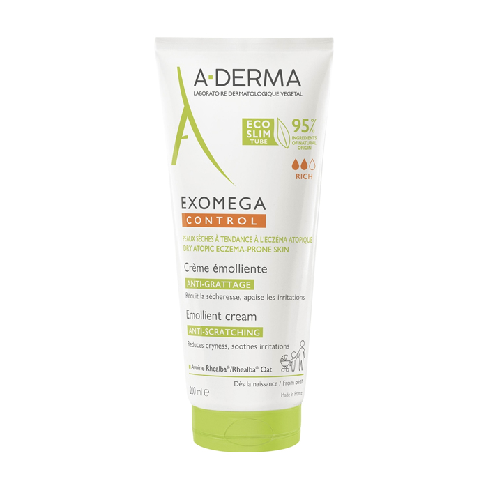 Image of A-Derma Exomega Control Emolliërende Crème Tegen Krabben 200ml 