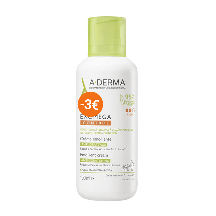 Image of A-Derma Exomega Control Emolliërende Crème Tegen Krabben 400ml Promo - €3 