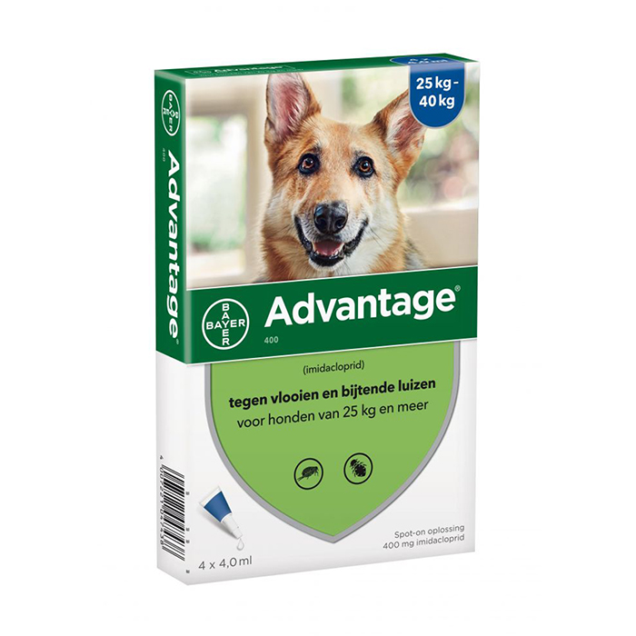 Image of Advantage Hond 400 Spot-On Anti-Vlooien 25-40kg 4x4ml