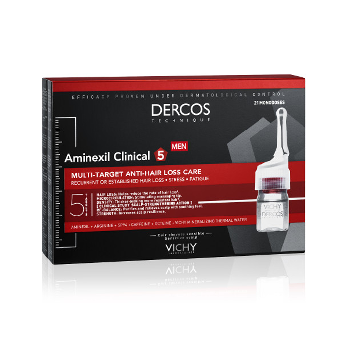 Image of Vichy Dercos Aminexil Clinical 5 Men 21x6ml Ampullen