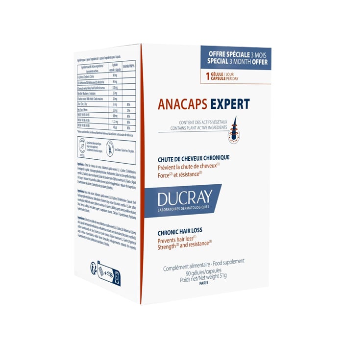 Image of Ducray Anacaps Expert Chronische Haaruitval 90 Capsules 