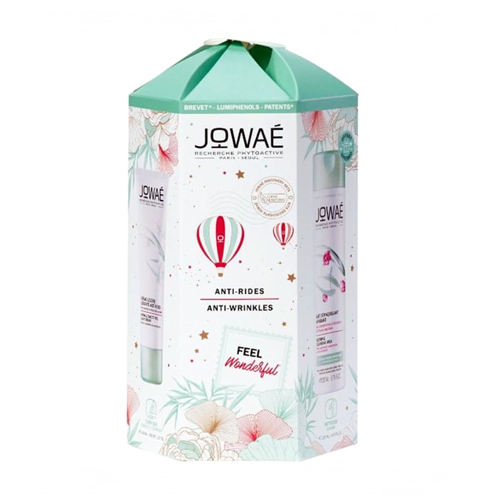 Image of Jowaé Anti-Rimpel Geschenkkit Gladmakende Crème Tegen Rimpels 40ml + GRATIS Kalmerende Reinigingsmelk 200ml