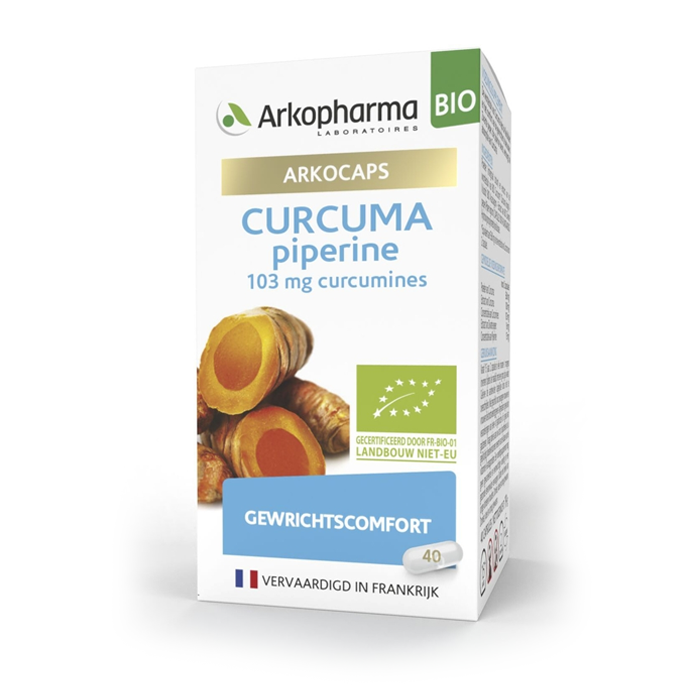 Image of Arkocaps Curcuma Piperine 40 Capsules NF 
