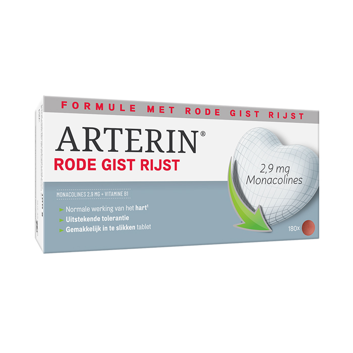 Image of Arterin Rode Gist Rijst 2,9mg Monacolines 180 Tabletten 