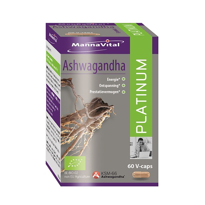 Image of MannaVital Ashwagandha Platinum 60 V-Capsules