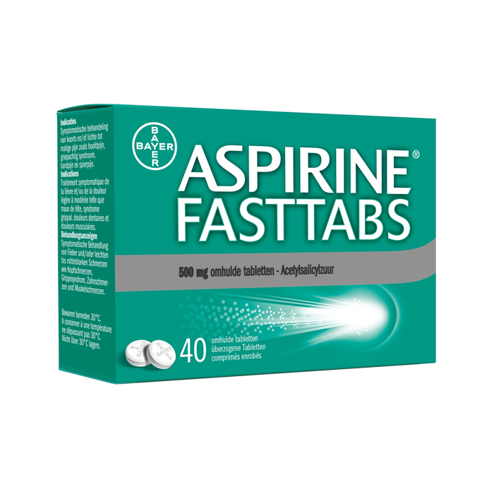 Image of Aspirine Fasttabs 500mg 40 Tabletten 