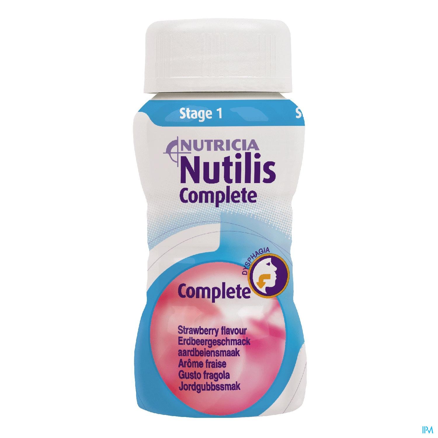 Image of Nutilis Complete Stage 1 Aroma Aardbei Flessen 4x125ml