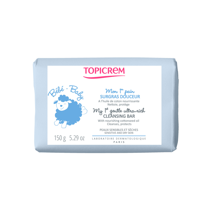 Image of Topicrem Baby Mijn 1ste Zachte Ultrarijke Wastablet 150g 