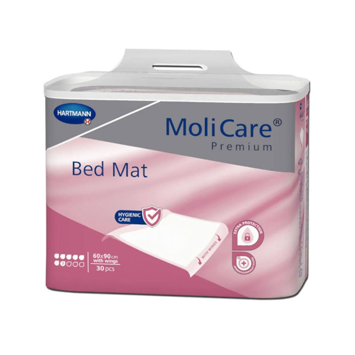 Image of MoliCare Premium Bed Mat Met Instopstrook - 7 Druppels - 60x90cm 30 Stuks