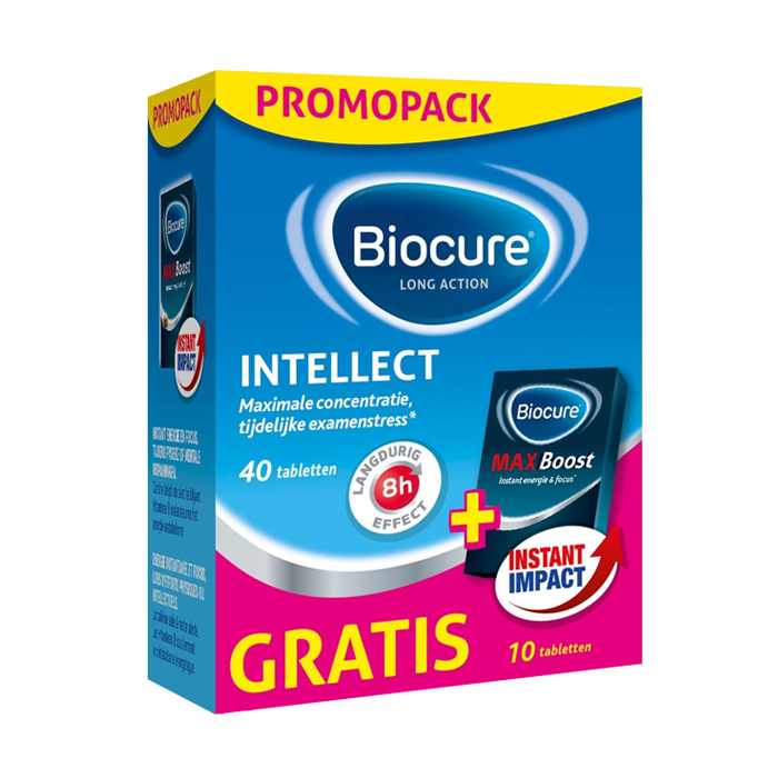 Image of Biocure Long Action Intellect Student 40 Tabletten Promo + GRATIS Biocure Max Instant 10 Tabletten 