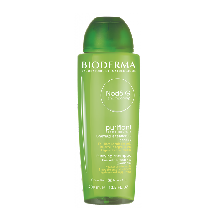 Image of Bioderma Nodé G Zuiverende Shampoo - Vet Haar - 400ml 