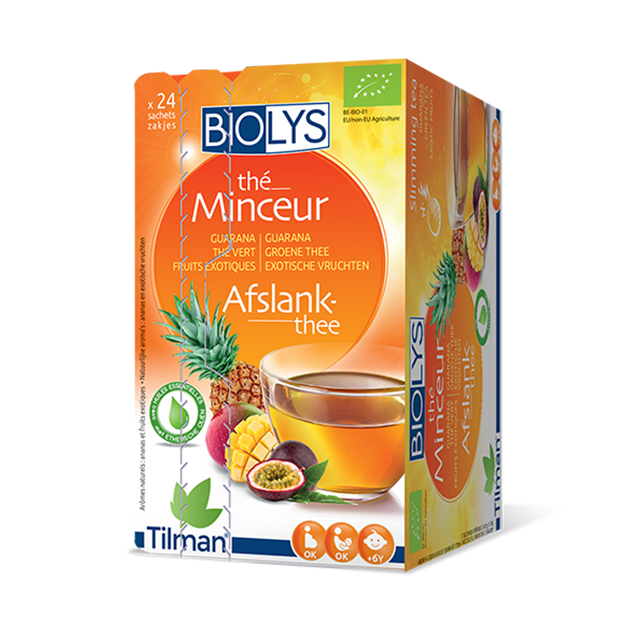 Image of Biolys Afslankthee Guarana/ Groene Thee/ Exotische Vruchten 24 Zakjes