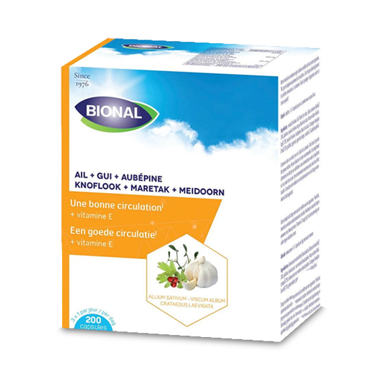 Image of Bional Knoflook-Maretak-Meidoorn-Vitamine E 200 Capsules