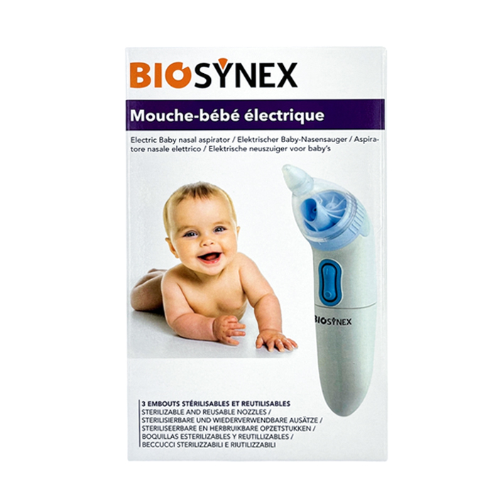 Image of Biosynex Elektrische Neusreiniger Baby 1 Stuk + 3 Opzetstukken 