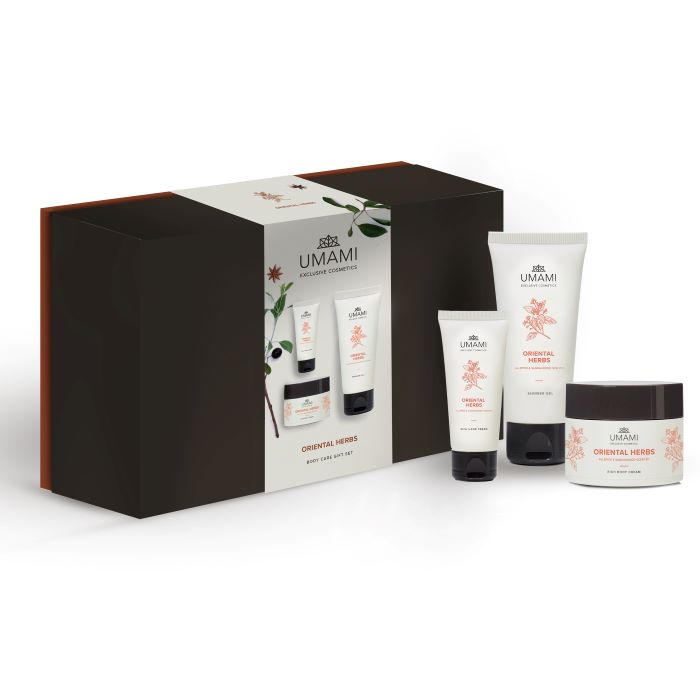 Image of Umami Oriental Herbs Body Care Set Piment &amp; Sandelhout 3 Producten 