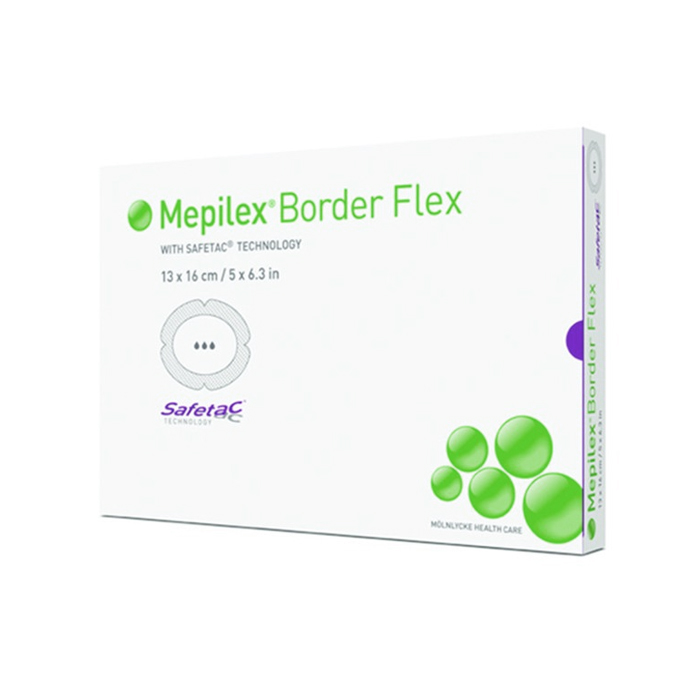 Image of Mepilex Border Flex Oval Wondverband - 13x16cm - 5 Stuks 