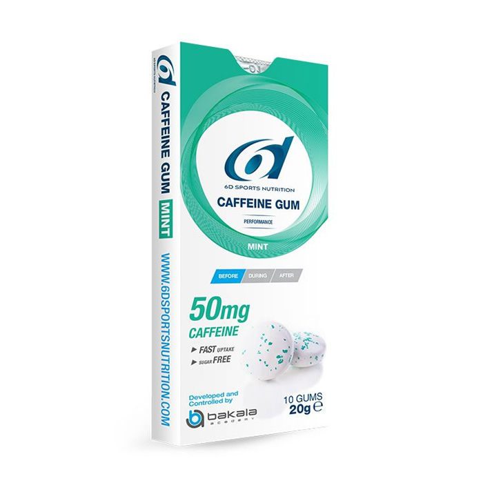 Image of 6D Caffeïne Kauwgom Munt 10 Stuks 
