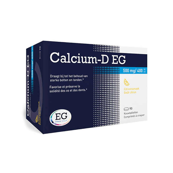 Image of Calcium-D EG 500mg/400 I.E. Citroen 90 Kauwtabletten 