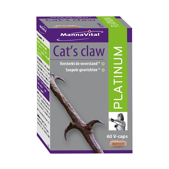 Image of MannaVital Cat&#039;s Claw Platinum 60 V-Capsules 