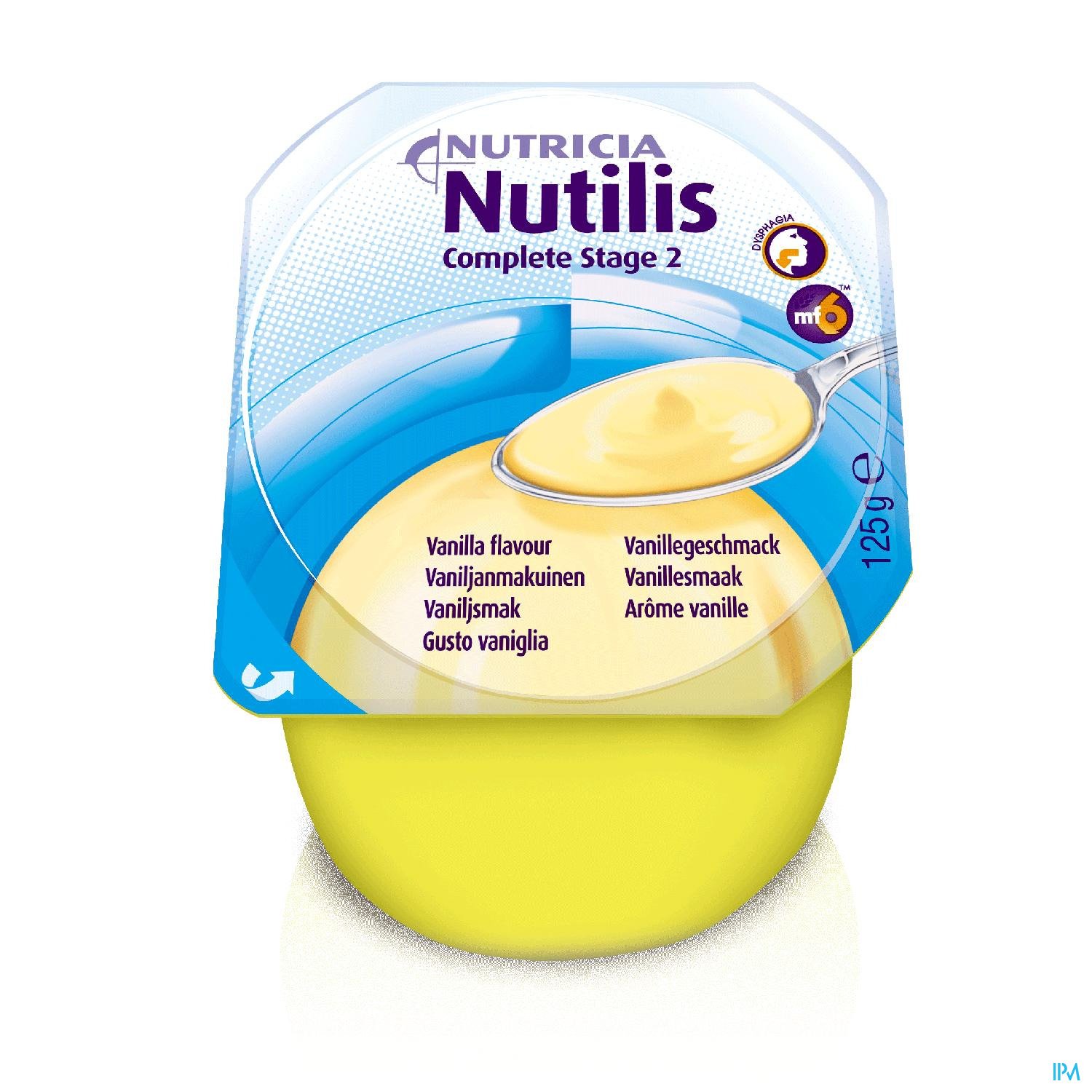 Image of Nutilis Complete Stage 2 Vanillesmaak Potten 4x125ml 