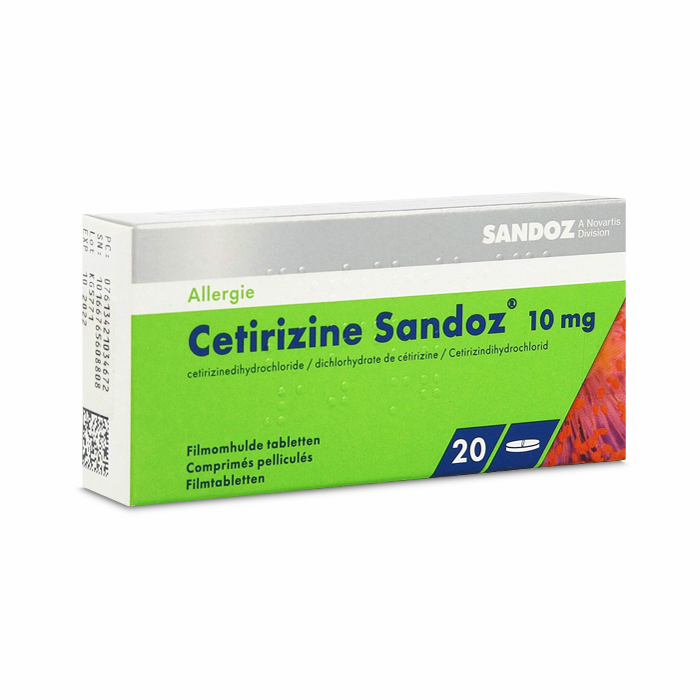 Image of Cetirizine Sandoz 10mg 20 Tabletten