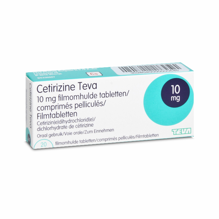 Image of Cetirizine Teva 10mg 20 Tabletten 