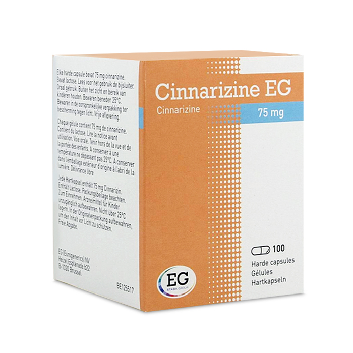 Image of Cinnarizine EG 75mg 100 Capsules 