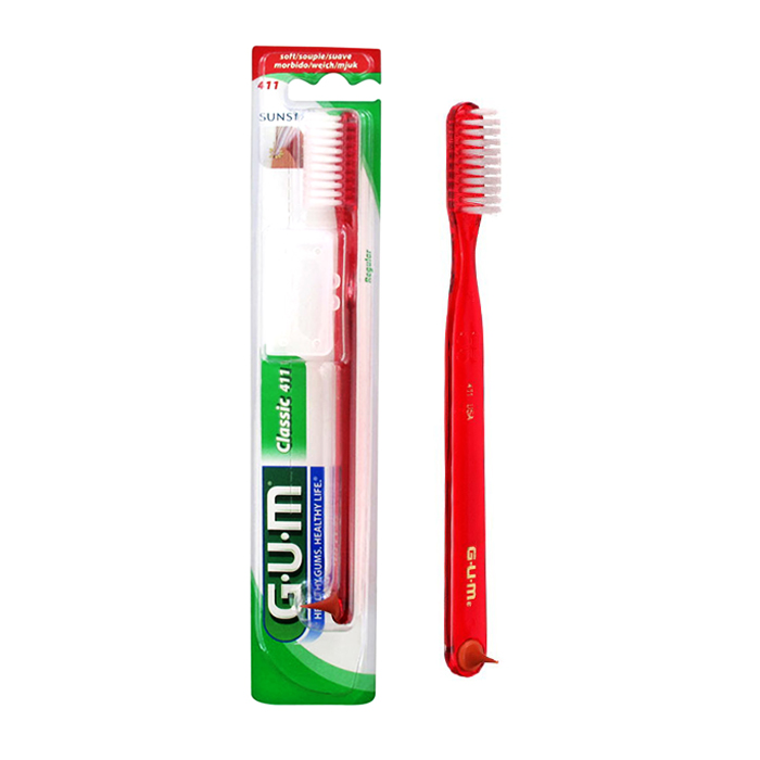 Image of Gum Classic Tandenborstel met Grote Kop 411 Volwassenen 1 Stuk