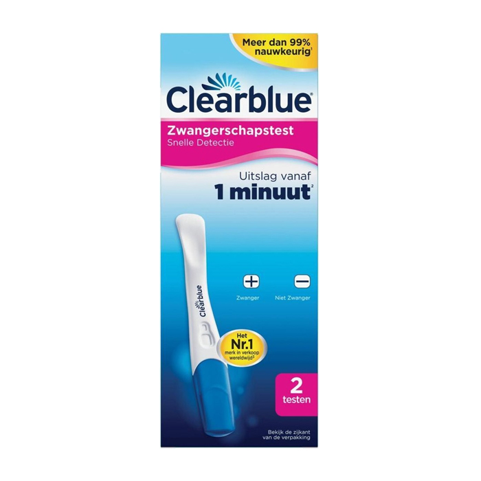 Image of Clearblue Zwangerschapstest Snelle Detectie 2 Stuks 