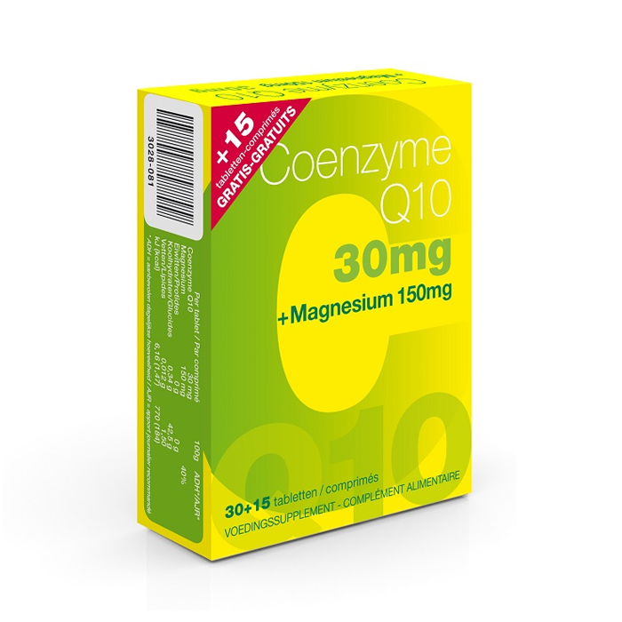 Image of Coenzyme Q10 30mg + Magnesium Promo 30 + 15 Tabletten GRATIS