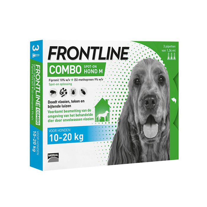 Image of Frontline Combo Line Hond M 10-20kg Vlooien/Teken/Luizen 3x1,34ml 
