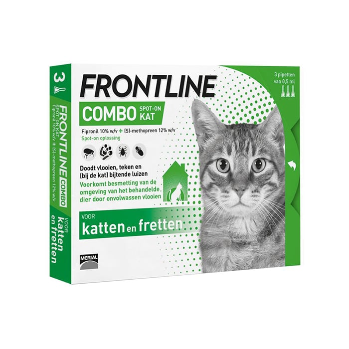 Image of Frontline Combo Line Kat Vlooien/ Teken 3x0,5ml