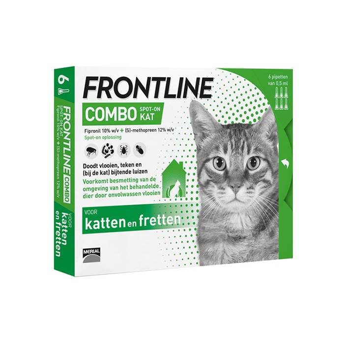 Image of Frontline Combo Line Kat Vlooien/ Teken 6x0,5ml 