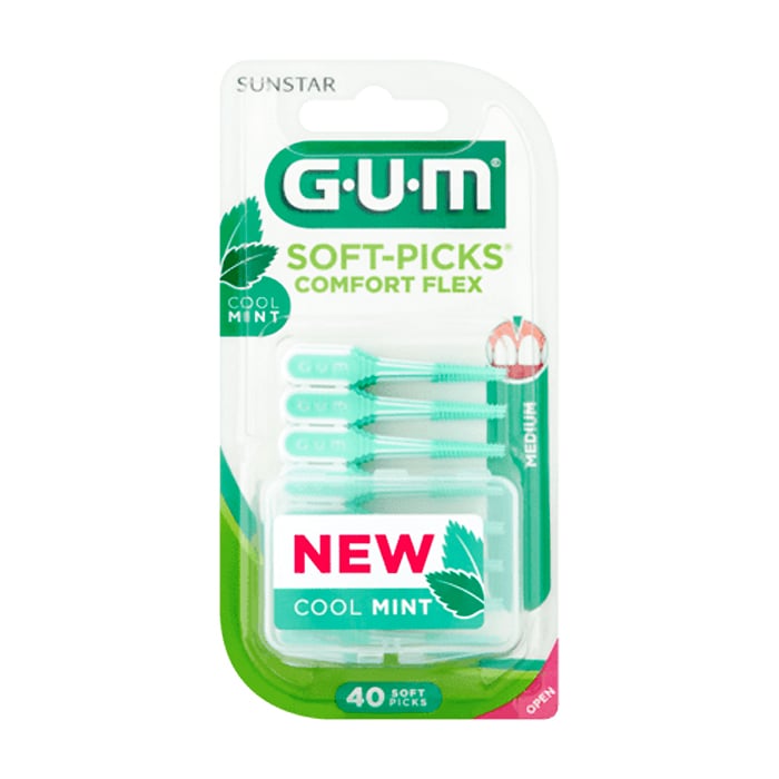 Image of Gum Soft-Picks Comfort Flex Medium Cool Mint 40 Stuks