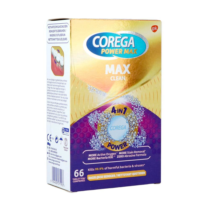 Image of Corega Max Clean Dagelijkse Reiniger Prothese 66 Tabletten 