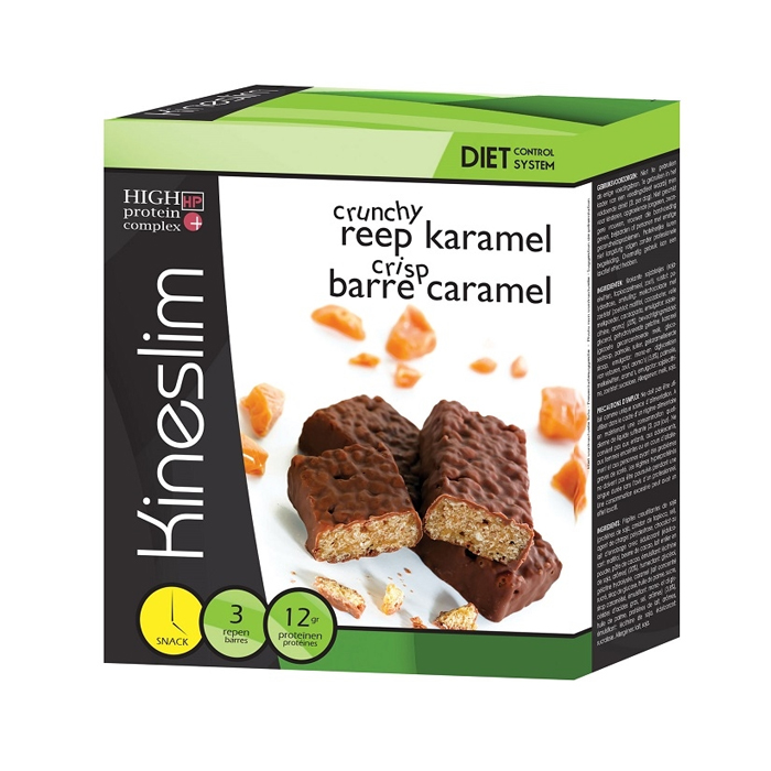 Image of Kineslim Crunchy Reep Karamel 3x40g 
