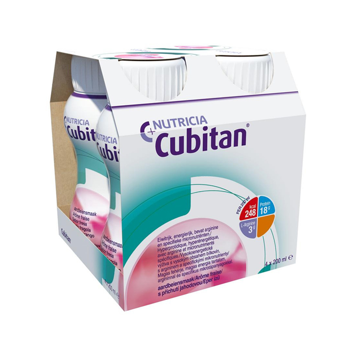 Image of Nutricia Cubitan Aardbei 4x200ml 