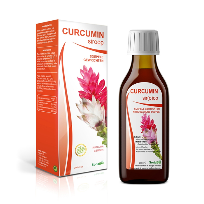 Image of Soria Curcumin Siroop Soepele Gewrichten 200ml NF 