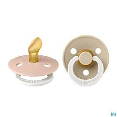 Bibs 1 Sucette Anatomic Glow Duo Vanilla/Blush