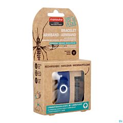 Manouka Bracelet Anti-Moustiques Uni Bleu Marine